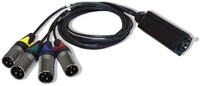 Caldwell Bennett SH3-4M DMX to Cat5 Shuttle Snake 4 DMX Lines with 3-Pin Male XLR Connectors
