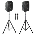 Anchor Liberty 3 Dual Hub 2 Mic 2 Stand Kit 2 Battery Powered PA Speakers with 2 Mics and 2 Stands