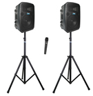 Anchor Liberty 3 Dual Hub 1 Mic 2 Stand Kit 2 Battery Powered PA Speakers with 1 Mic and 2 Stands
