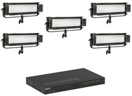 ikan Lyra LBX8 PoE Bi-Color LED Light Panel, Switch 5-Light Kit