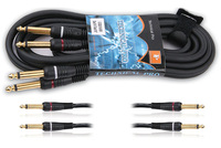 Technical Pro CDQQ183  Double 1/4 to 1/4 professional cable 3 ft 