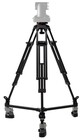 ikan GA102D-PTZ E-Image Aluminum PTZ Tripod with 100mm Flat Base, Dolly & Quick Release Plate, 88 lb Payload