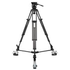 ikan EG05A2D E-Image 2-Stage Aluminum Tripod, Fluid Head, and Dolly Kit, 15.4 lb Payload