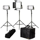 ikan LB-1F2H Lyra Bi-Color 3-Point LED Soft Panel Light Kit with 1 x LB10, 2 x LB5