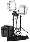 ikan LB-2F1SV Lyra LB10 Bi-Color LED Panel with Stryder Fresnel, 3-Light