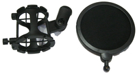 Technical Pro MKPS1  Shock Mount Microphone Holder with Adjustable Pop Filter