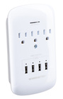 Monster Cable ME-5015W  3-Outlet Wall Tap Surge Protector, White 