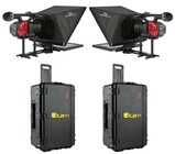 ikan PT3500-P2P-TK P2P Interview System, 2 x 15" Teleprompters, HDMI Cables and Rolling Case