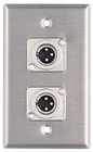 Rapco SP-2DMN Wall plate, single gang with 2 XLR(M)