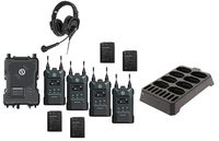 Hollyland HL-Solidcom M1-4B-DH Solidcom M1 Full Duplex Wireless Intercom, 4 Beltpacks and Dual Headsets