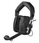 Dual-Ear Headset and Microphone, 200/50 Ohm, Black