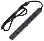 Lowel Light Mfg ACS-1506-WW 12" Power Strip, 6 (15A) Outlets, Wall Wart Spacing