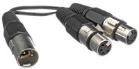 Bescor XLR-YF 4-Pin XLR-M to 2x 4-Pin XLR-F Y Cable