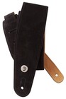 D`Addario 25SS00-DX 2.5" Wide Super Suede Series Black Leather Guitar Strap