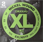 D`Addario EXL165TP 2 Pack of Light Top/Medium Bottom Long Scale Electric Bass Strings