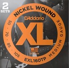 D`Addario EXL160TP 2 Pack of Medium Nickel Wound Long Scale Electric Bass Strings