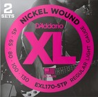 D`Addario EXL170-5TP 2 Pack of Regular LIght Nickel Wound Long Scale 5-String Electric Bass Strings