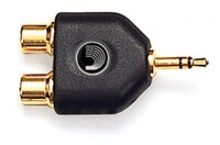 D`Addario PW-P047C Audio Adapter, 1/8" Stereo Male - Dual RCA Female