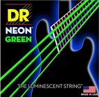 DR Strings NGB5-45 Bass Strings, NEON HiDef Green SuperStrings, 5-String Medium 45-105