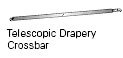 84-144" Telescoping Drapery Crossbar, Silver