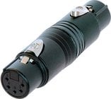 Neutrik NA5FF-B 5-pin XLRF to 5-pin XLRF Adapter, Black