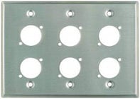 Pro Co WPU3002 3-Gang Wallplate with 6 D-Series Punches, Steel