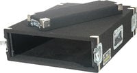 Grundorf AR4EXDR-BLACK 4-Space Extra-Deep Amp Rack (Recessed Hardware, Black)