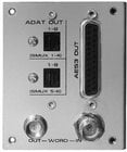 8 Channel A/D Option Module for M802 (not included) w/8ch AES3 on DB25, WC I/O, and 2x8 ch ADAT/Lightpipe outputs