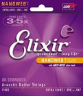 Elixir 11002 Extra Light 80/20 Bronze Acoustic Guitar Strings with NANOWEB Coating