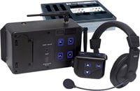 Clear-Com CZ11433 4-Up DX100 Wireless Intercom System with CC-15 Headsets