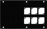 Ace Backstage PNL-126 Aluminum Panel Machined for 6 Connectrix Mounts, Black