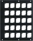 Ace Backstage PNL-1425 Aluminum Panel Machined for 25 Connectrix Mounts, Black