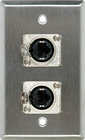 My Custom Shop WPL-1166  1 Gang Steel Wall Plate with 2 RJ45S to Rear Krone Connectors
