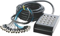 100' 12-Channel In-Line Audio Series Stage Snake with 4xXLRM Returns