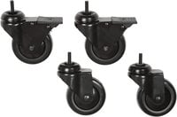 Premier Mounts CAST  Set of 4 (2x 3/8", 2x 1") Black Casters (for Acecta, EB Series Mobile Stands)