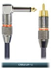 5 ft RCA Male to 1/4" Right Angle TS Male Unbalanced Cable