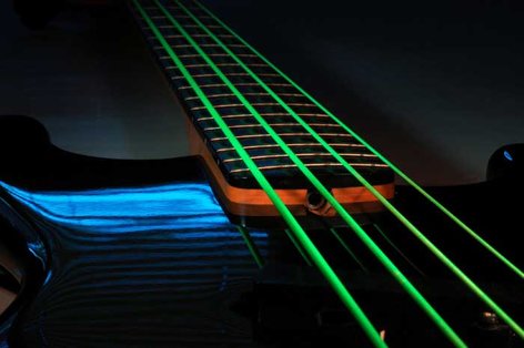 DR Strings NGB5-45 Bass Strings, NEON HiDef Green SuperStrings, 5-String Medium 45-105