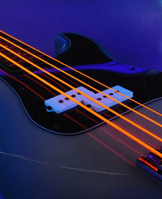 DR Strings NOB-45 Medium NEON HiDef SuperStrings Electric Bass Strings In Orange