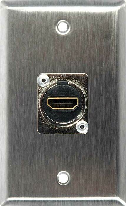 My Custom Shop WPL-1199 Single Gang Wall Plate With 1 HDMI Feed-thru