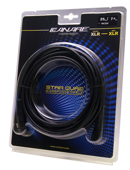 Canare MC25F 25' StarQuad XLR-F To XLR-M Microphone Cable