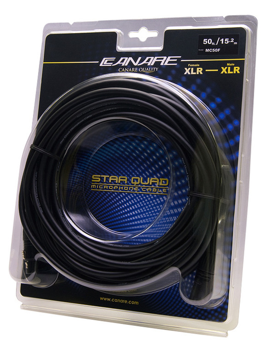 Canare MC50F 50' StarQuad XLR-F To XLR-M Microphone Cable