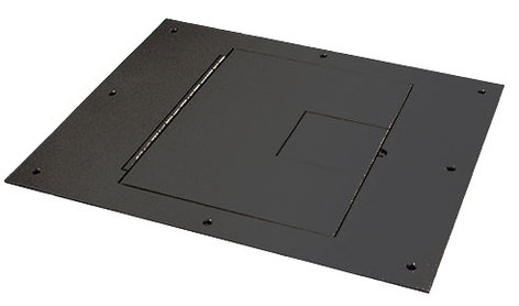 FSR FL500P-BLK-C Floor Box Cover With Hinged Door