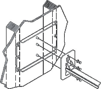 Adaptive Technologies Group SAS-100-CA GridLink Universal Cross Arm, 18" Center To Center