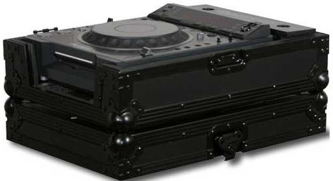 Odyssey FFXCDJBL 21.5"x8.5"x15.3" CD/Digital Media Player Case With Front LED, Black