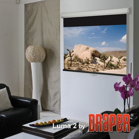 Draper 206005 72" X 96" Luma 2 Matt White Manual Projection Screen