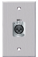 PanelCrafters PC-G1300-E-S-C One XLR-F For Mic On 1 Gang Wallplate