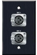 PanelCrafters PC-G1320-E-S-C Two XLR-F For Mics On 1 Gang Wallplate