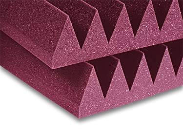 Auralex 4SF22BUR 2' X 2' X 4" StudioFoam Burgundy Acoustic Panel Wedge