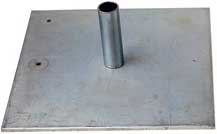 Rose Brand P&BSBASEHVY 18" X 18" X 3/8" Low Profile 35 Lb Base For Standard Pipe & Base Systems