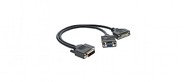 Kramer ADC-DM/DF+GF DVI-I To DVI-D And VGA, Male To Female+Female Adapter Cable (1')